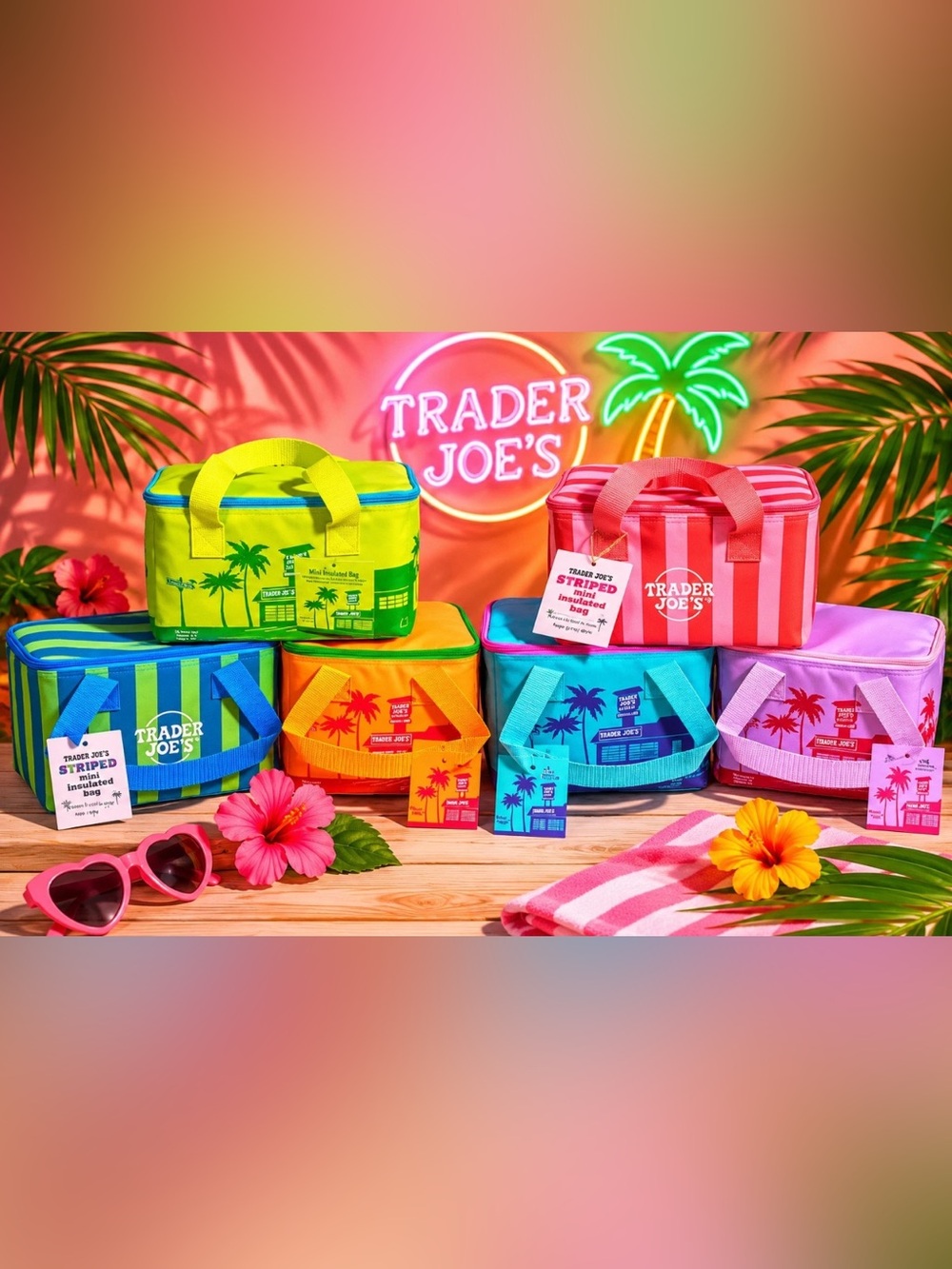 NWT TRADERS JOE’S MINI COOLER INSULATED 
(6 of them)